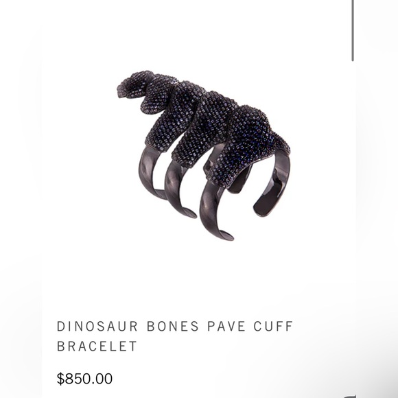 nOir Jewelry Black Fossil-Inspired Cuff Bracelet